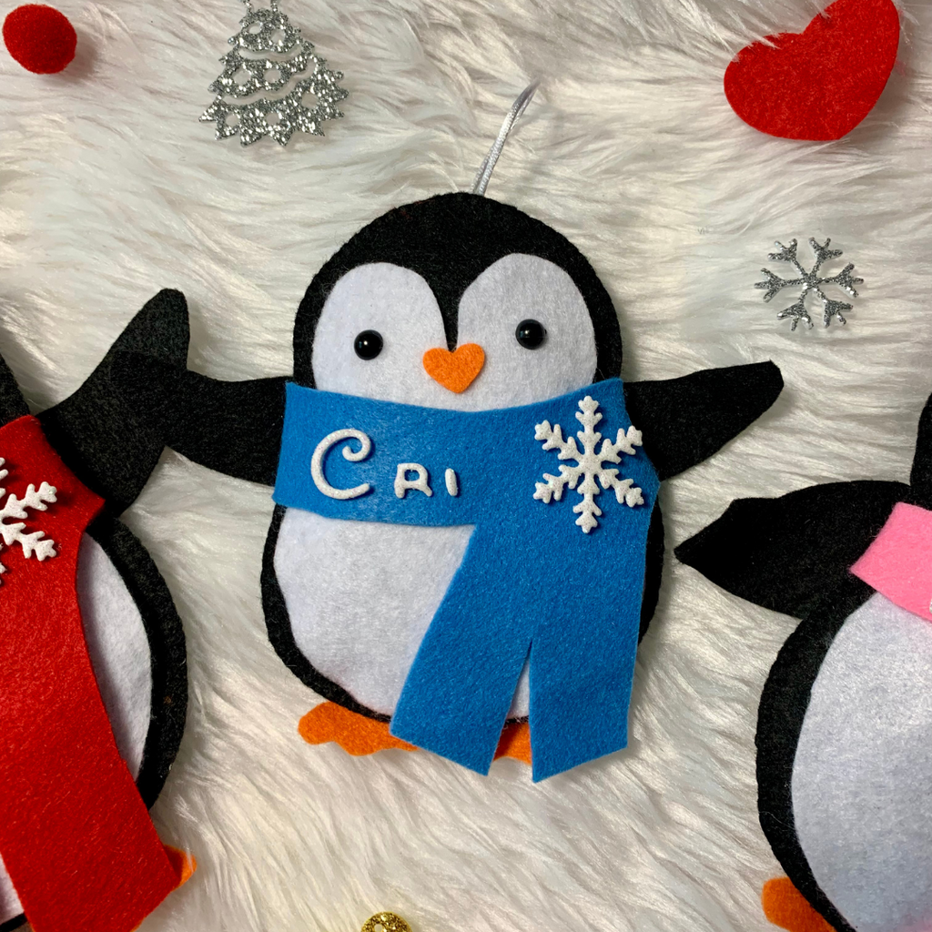 Pinguini in pannolenci personalizzabili