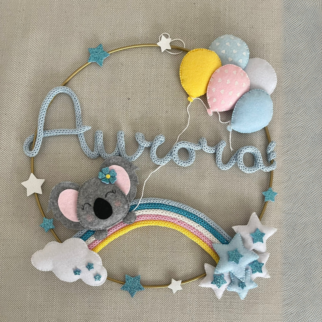 Fiocco nascita arcobaleno