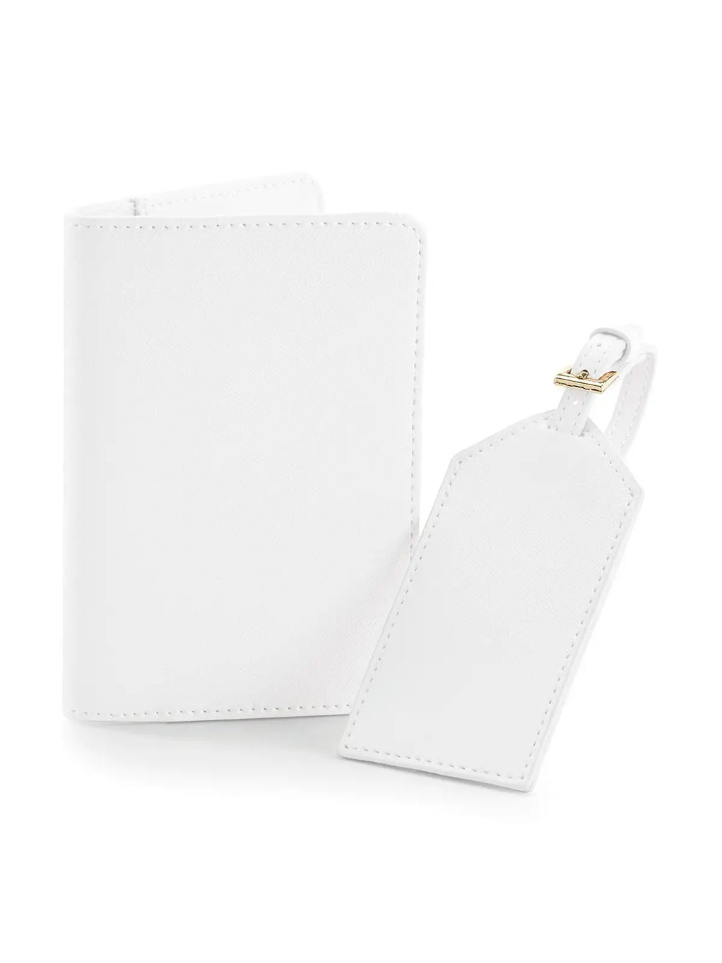 Set Porta passaporto + etichetta valigia in similpelle