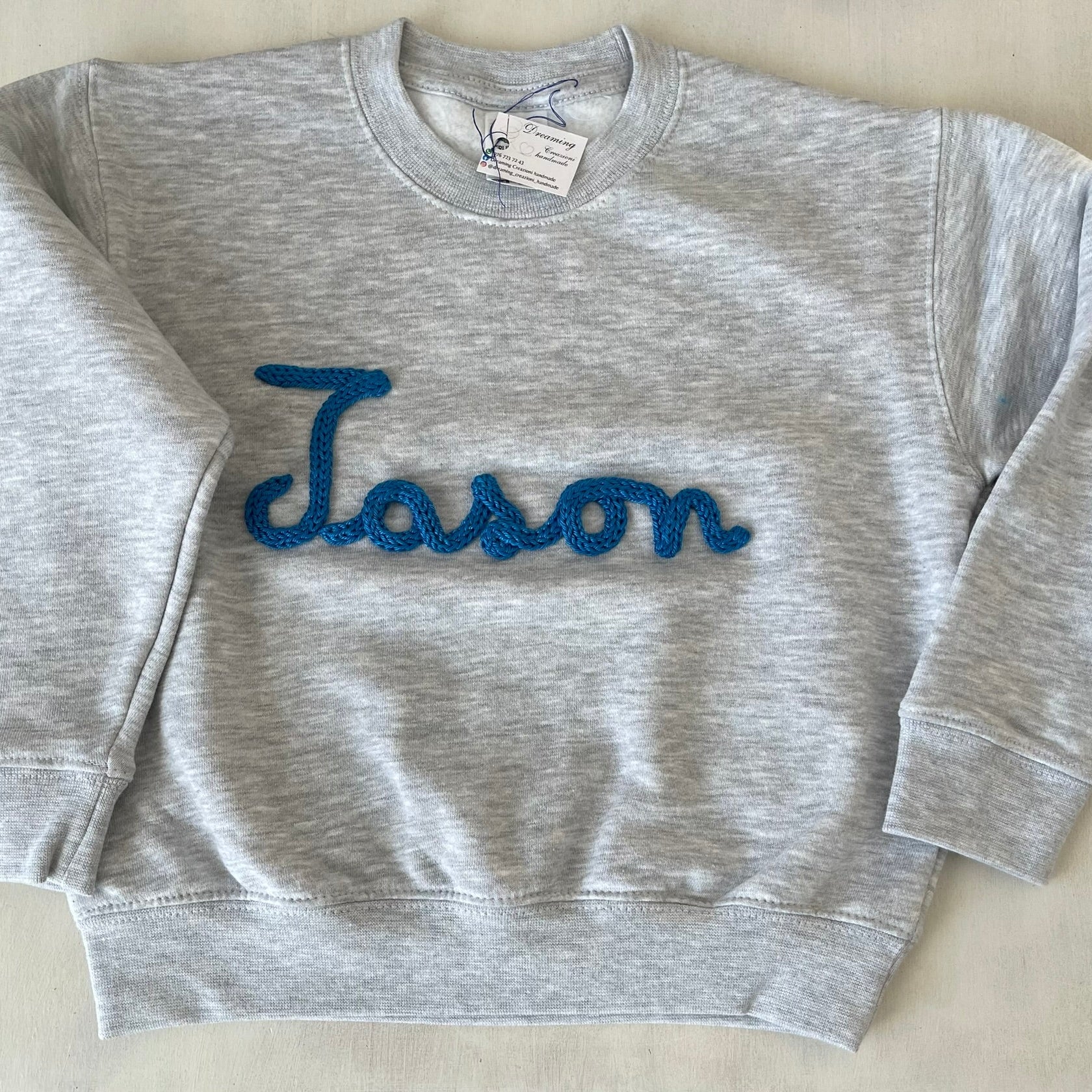 Personalizza: Felpa bambino con nome in tricotin