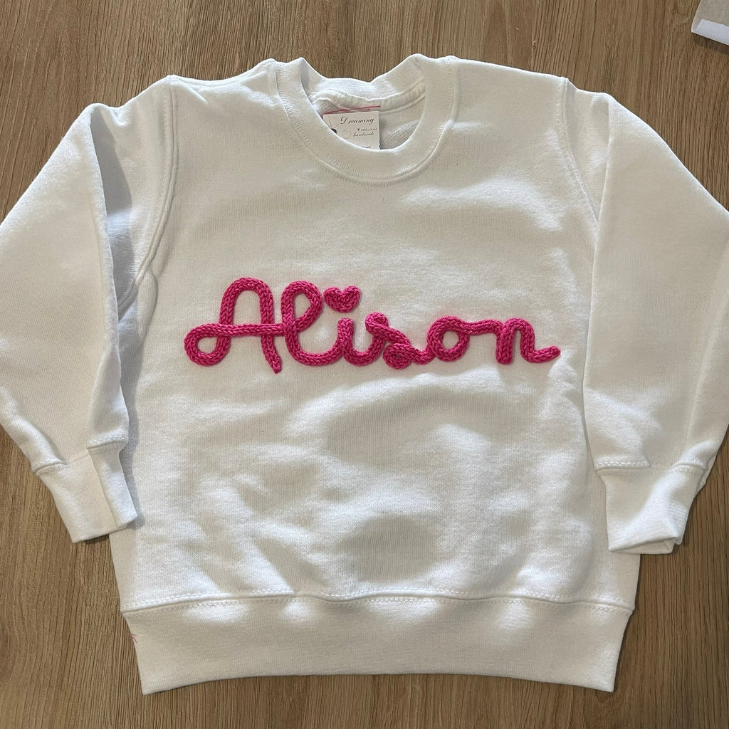 Personalizza: Felpa bambino con nome in tricotin