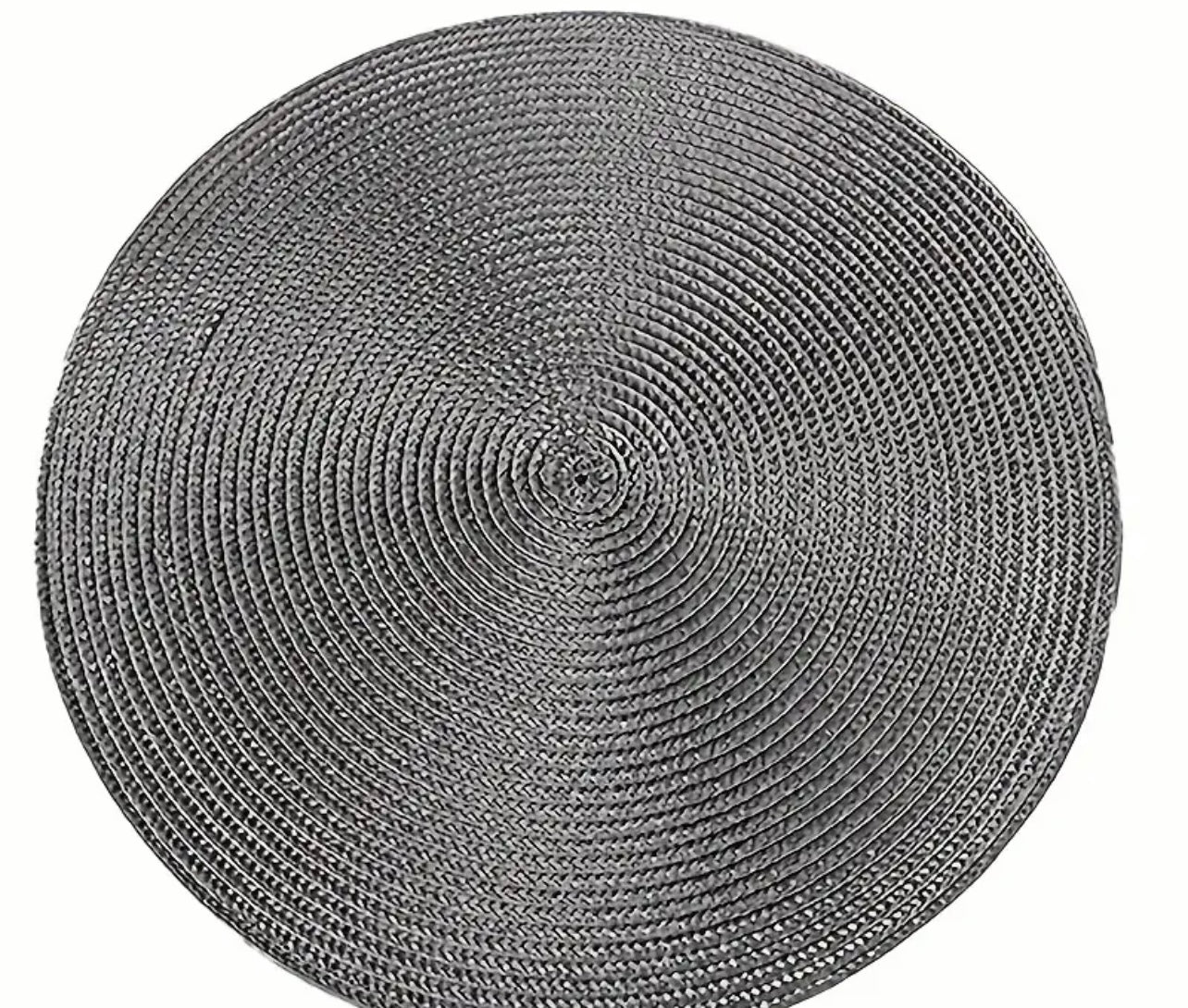 Tovaglietta sottopiatto tonda in paglia con nome multicolor