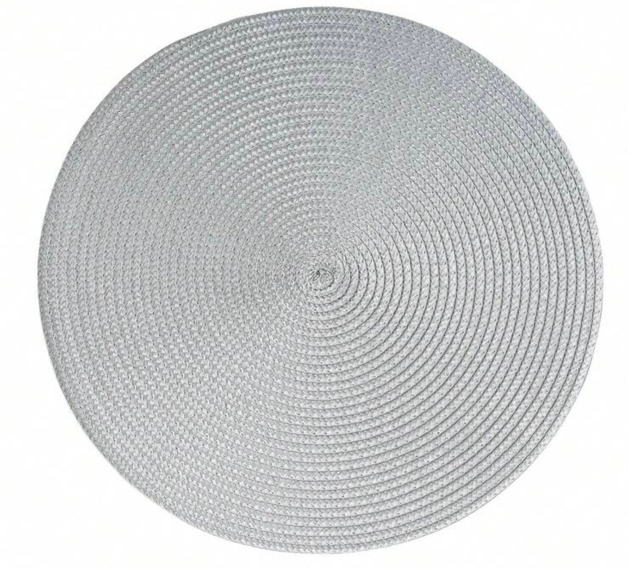 Tovaglietta sottopiatto tonda in paglia con nome multicolor