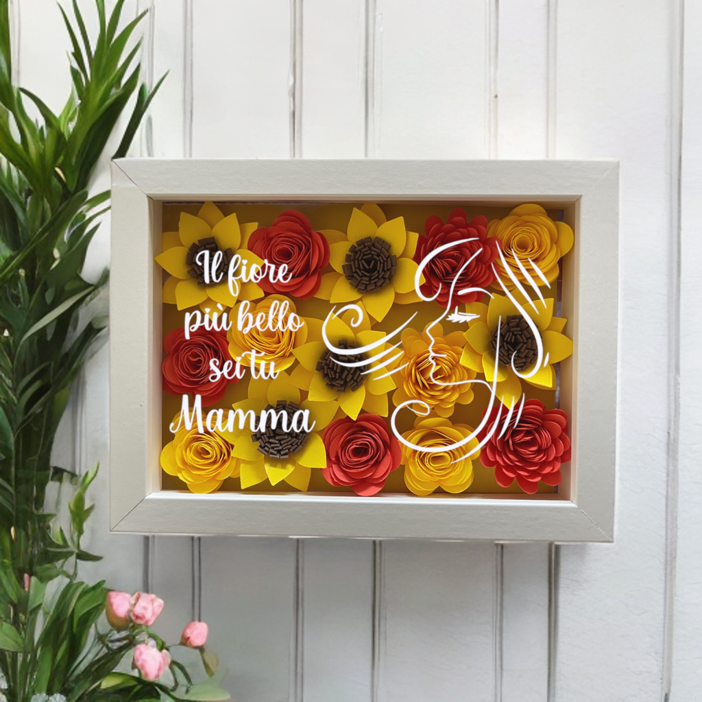 Mini shadow box girasole