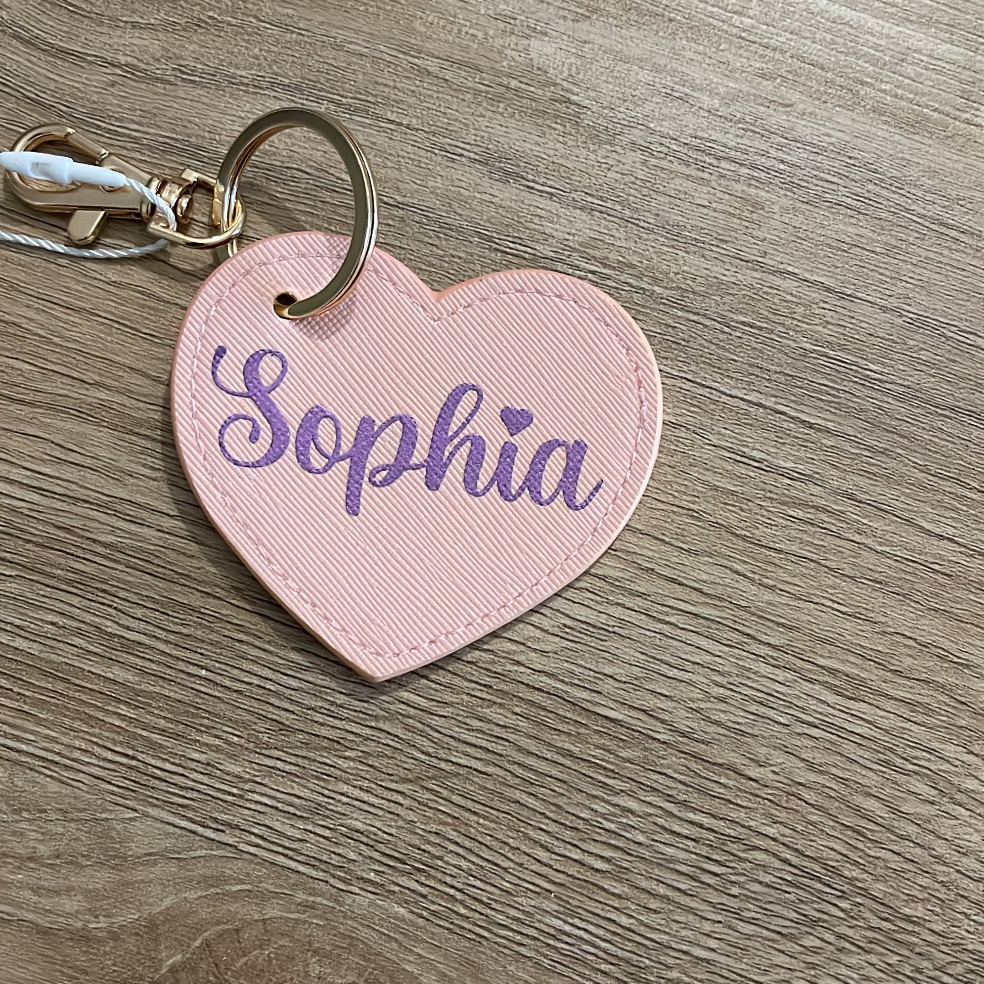 Portachiavi in similpelle cuore personalizzabile