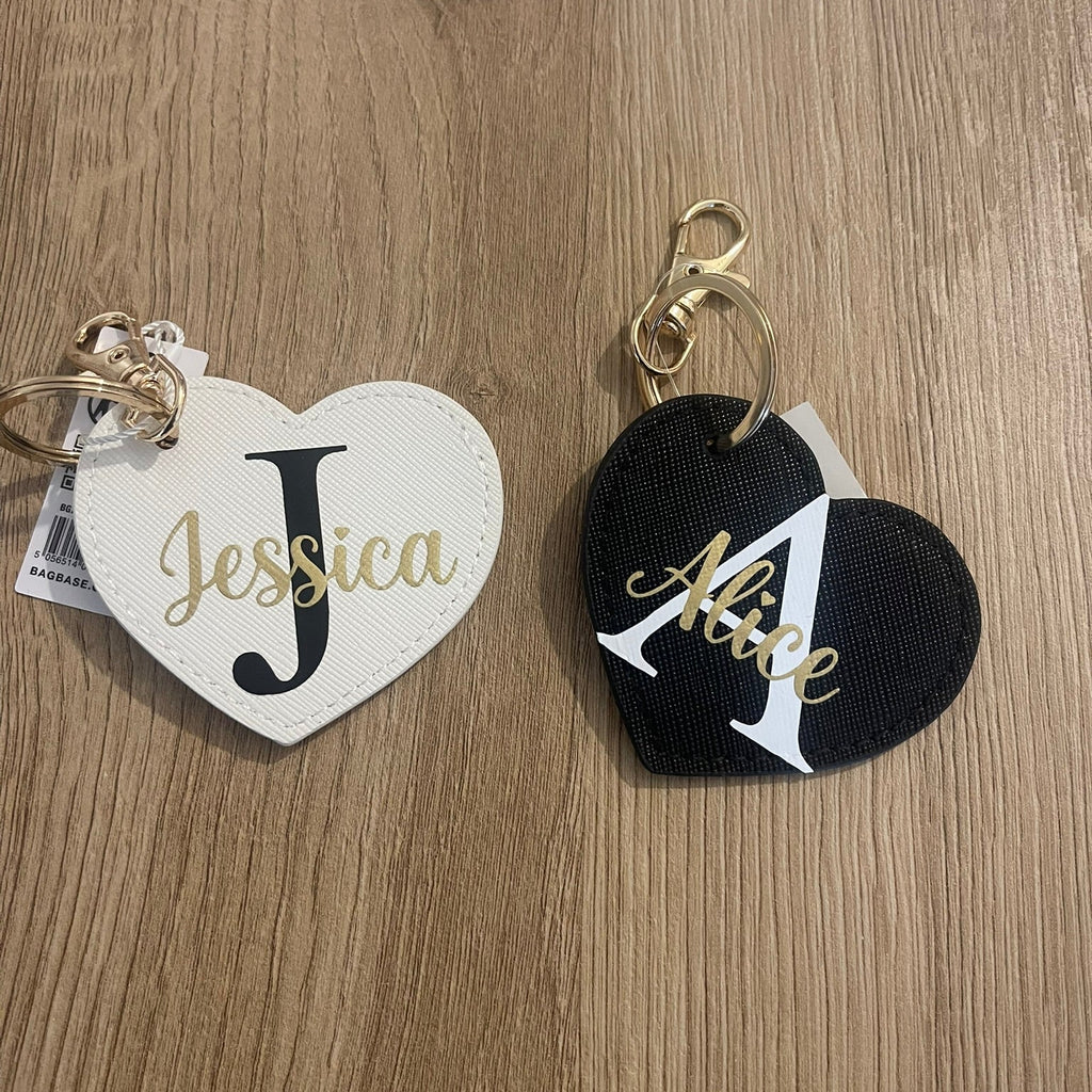 Portachiavi in similpelle cuore personalizzabile