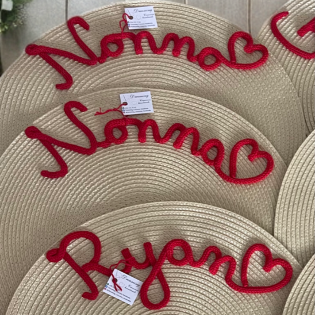 Tovaglietta sottopiatto tonda in paglia