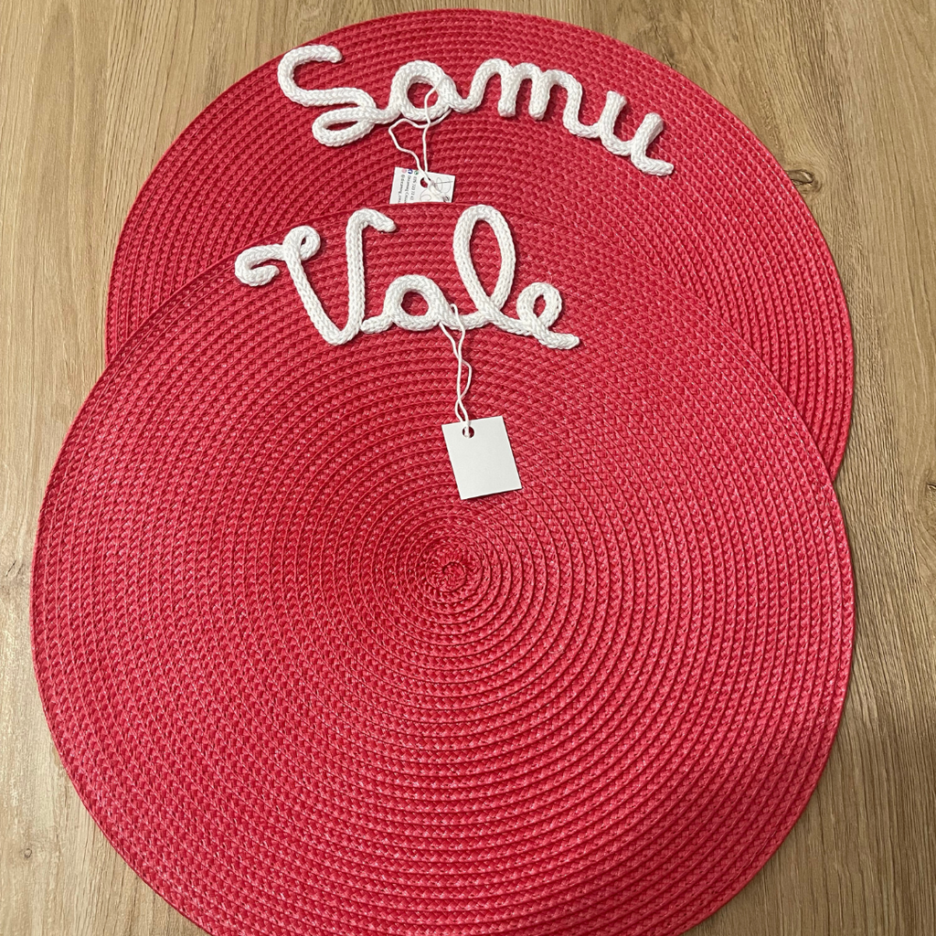 Tovaglietta sottopiatto tonda in paglia