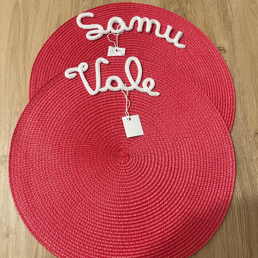 Tovaglietta sottopiatto tonda in paglia