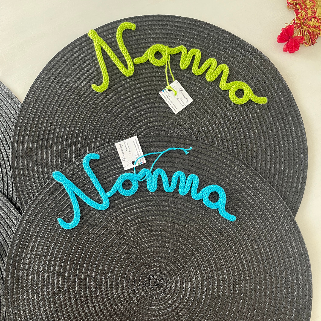 Tovaglietta sottopiatto tonda in paglia