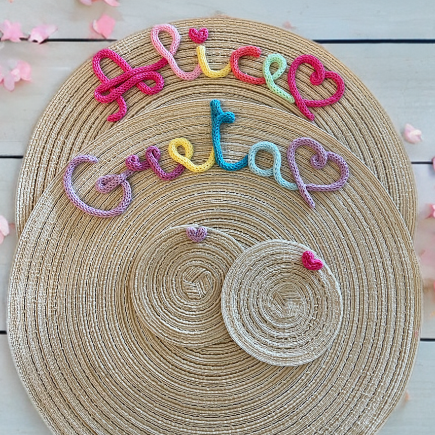 Set tovaglietta sottopiatto tonda + sottobicchiere  in cotone e poliestere multicolor