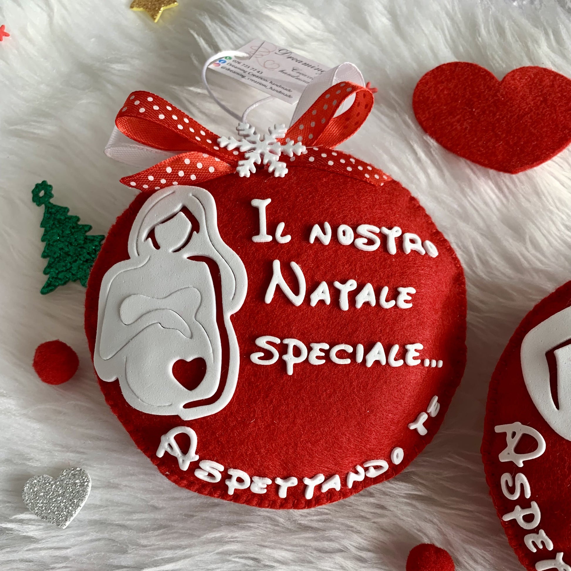 Sfera "Aspettando te" in pannolenci