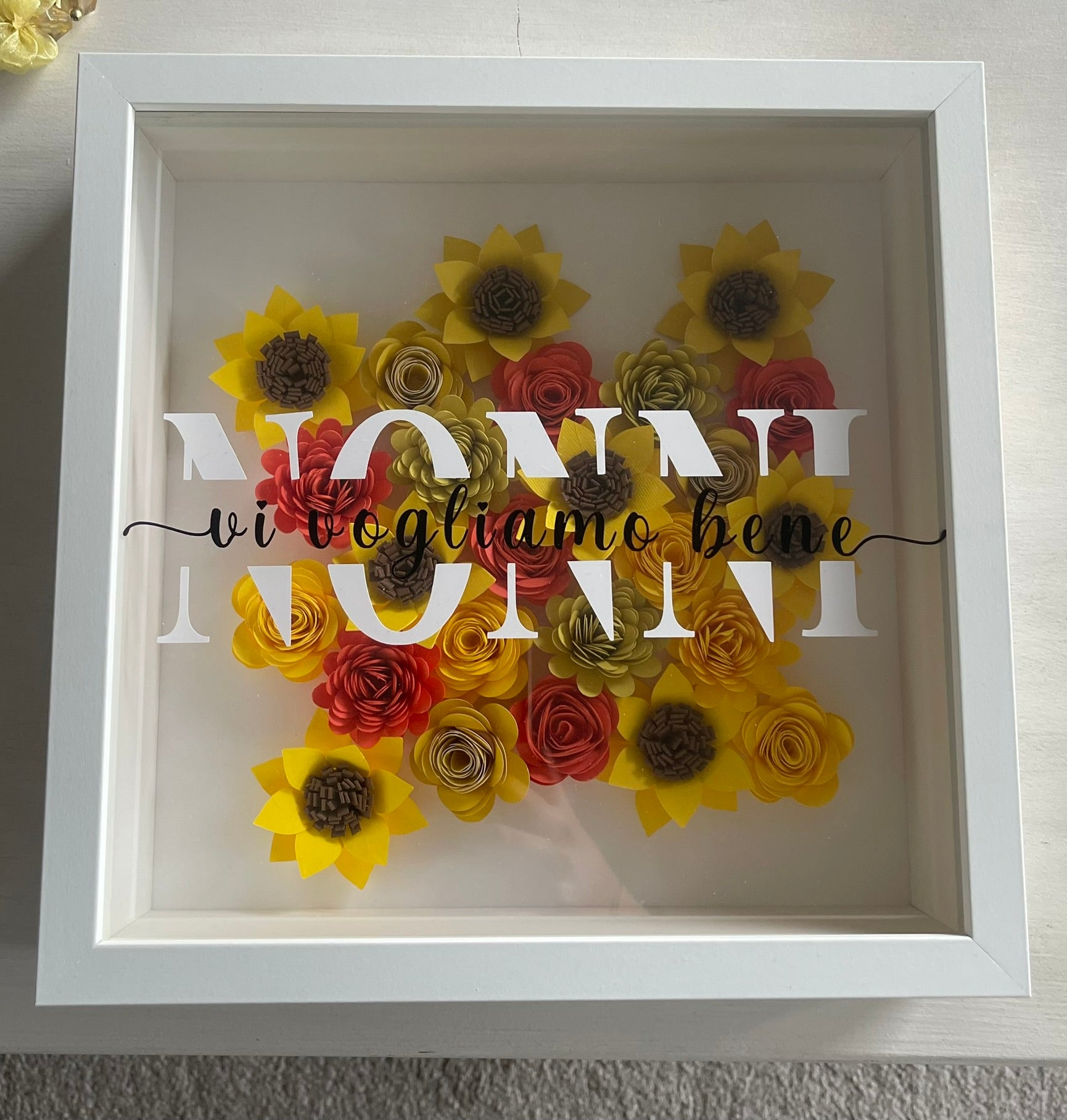 Shadow box girasoli