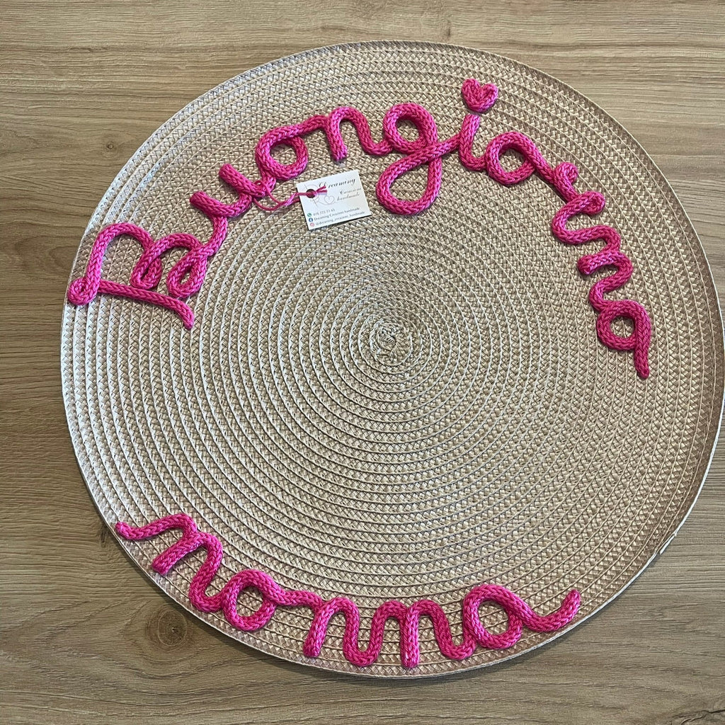 Tovaglietta sottopiatto tonda "Buongiorno Nonno/a"