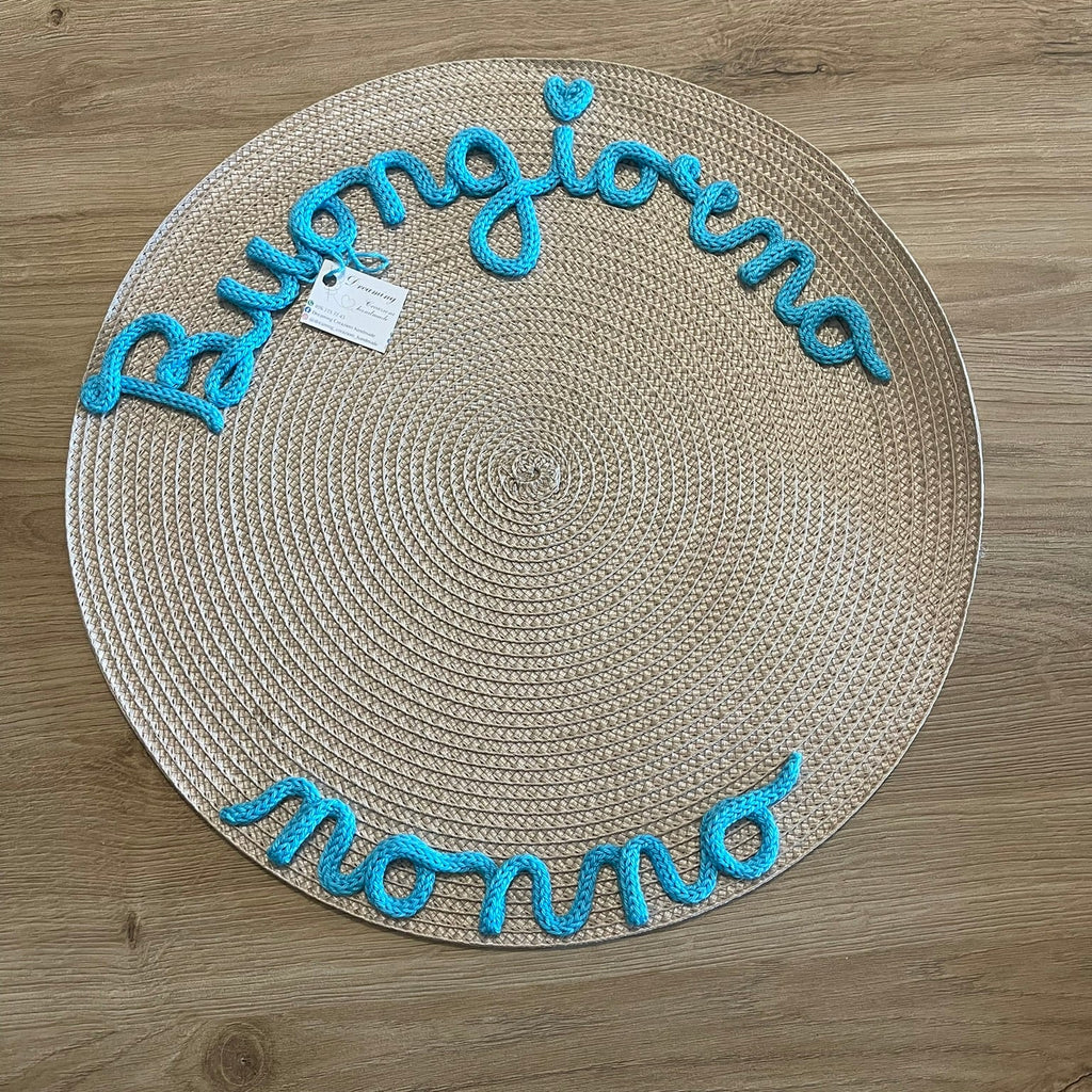 Tovaglietta sottopiatto tonda "Buongiorno Nonno/a"