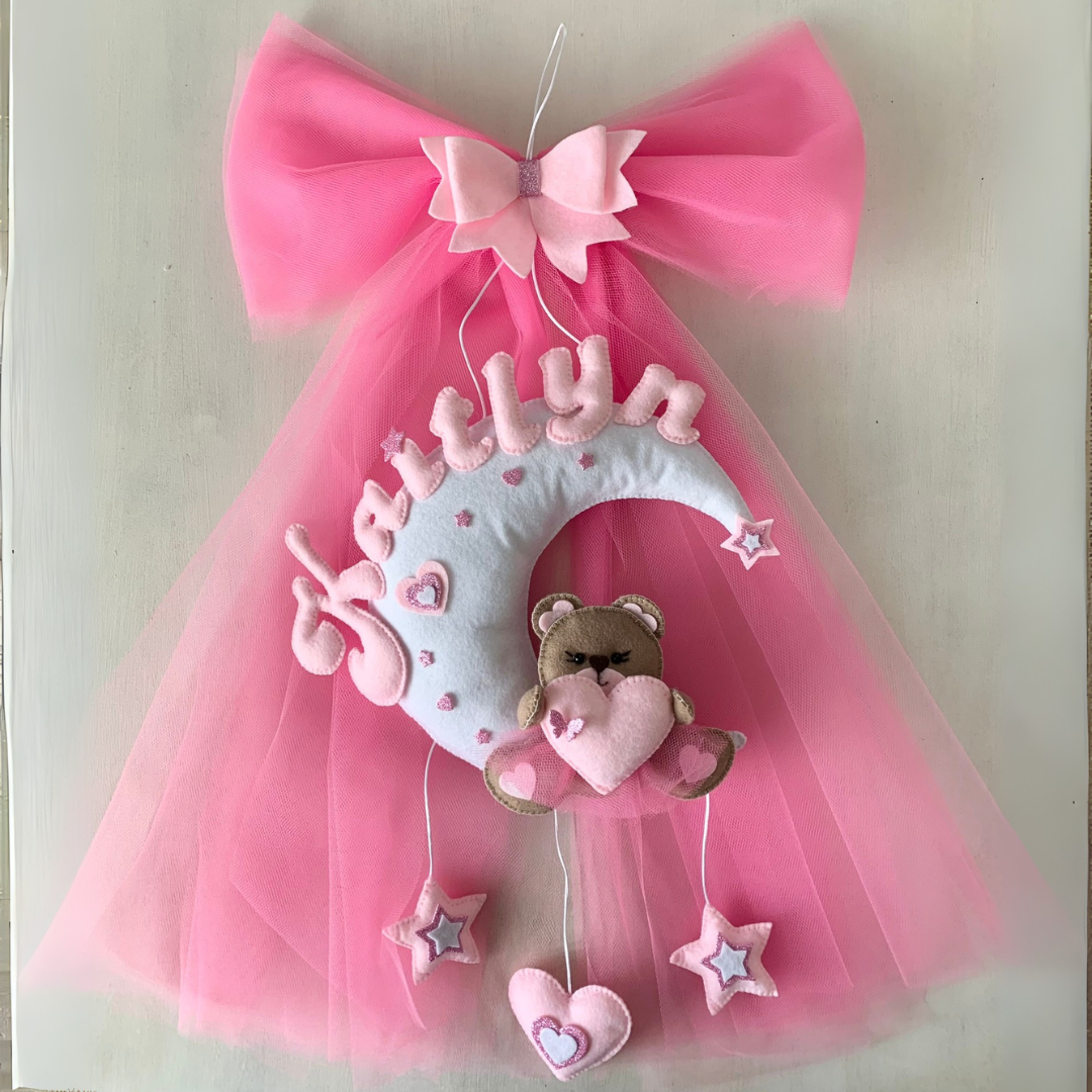 Fiocco nascita Orsetto su luna