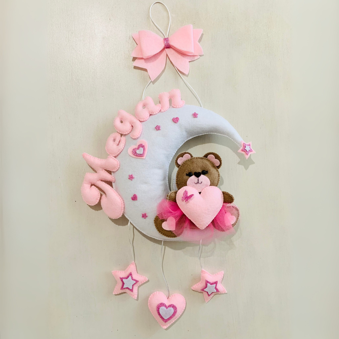 Fiocco nascita Orsetto su luna