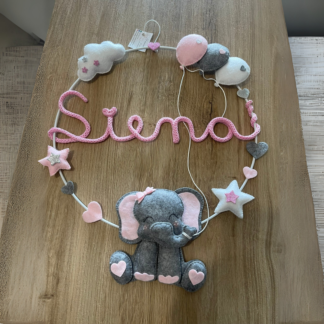 Fiocco nascita elefante